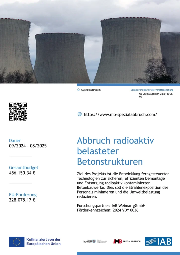 Plakat Forschungsprojekt Abbruch radioaktiv belasteter Betonstrukturen